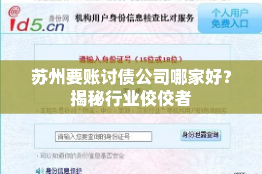 苏州要账讨债公司哪家好？揭秘行业佼佼者