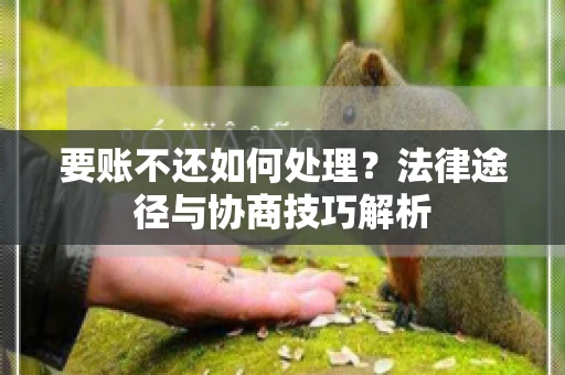 要账不还如何处理？法律途径与协商技巧解析