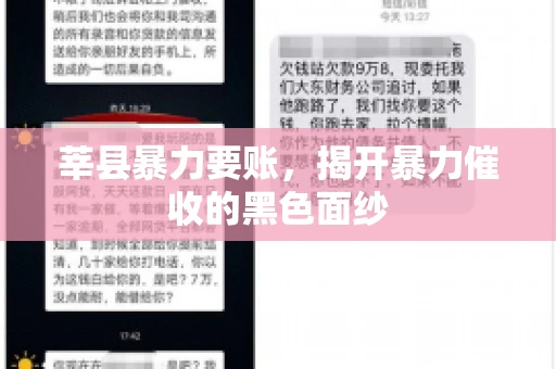 莘县暴力要账,揭开暴力催收的黑色面纱 莘县暴力要账,揭开暴力催收的黑色面纱