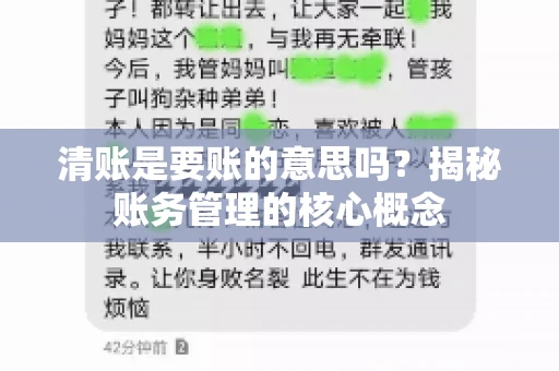 清账是要账的意思吗？揭秘账务管理的核心概念