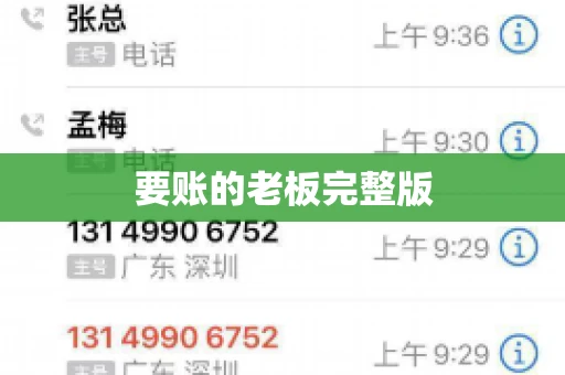 要账的老板完整版