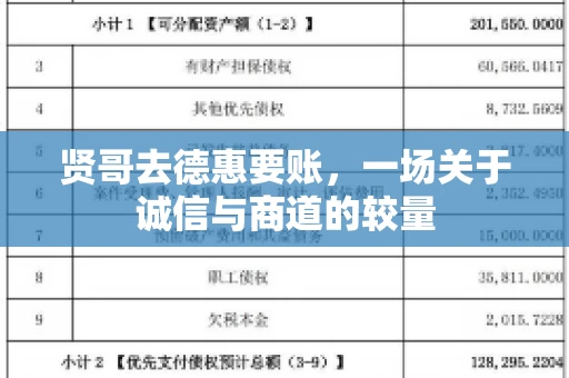 贤哥去德惠要账，一场关于诚信与商道的较量