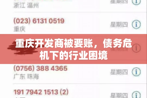 重庆开发商被要账，债务危机下的行业困境